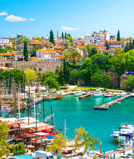 Harbor in Antalya old town or Kaleici in Turkey. High quality photo